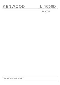 Service Manual-Anleitung für Kenwood L-1000 D  - Bild 1 von 1