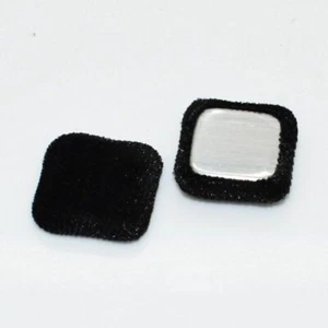 50pcs/lot Square Velvet Chunky Buttons 19mm*19mm Fabric Covered Flatback Button - Picture 1 of 18