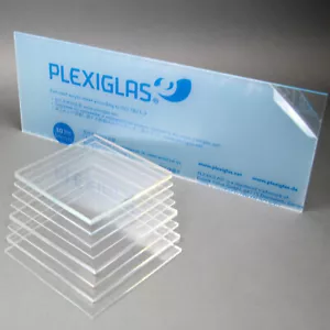 ACRYLGLAS SCHEIBE PLEXIGLAS ® DEGLAS ® (27,50-354,70€/m²) ZUSCHNITT 2-25 mm - Bild 1 von 6