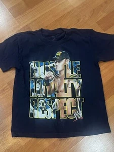 John Cena Size 7 Tshirt Hustle Loyalty And Respect Blue - Picture 1 of 4