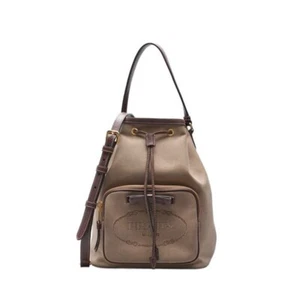 Prada Brown jacquard trim bucket bag - Picture 1 of 19