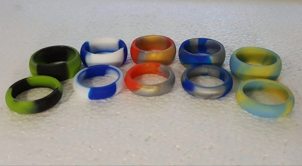 Alianza de boda de silicona camuflada más nueva tallas para mujer 6-8 para hombre 9-13 Foto 1 de 1