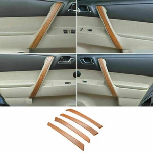 For Toyota Highlander 2008-2013 Wood Grain Inner Door Handle Armrest Cover Trim - Picture 1 of 5