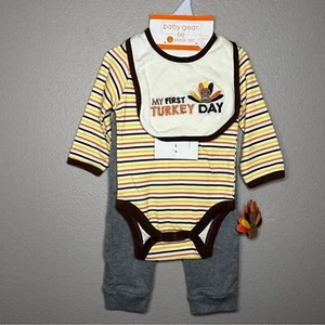 Baby Gear My First Thanksgiving 4 piece outfit set infant size 3-6 months - Picture 1 of 5