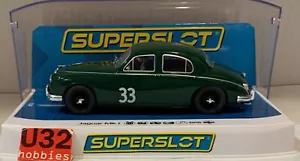 SLOT CAR SCX SUPERSLOT H4506 JAGUAR MK I #33 MIKE HAWTHON SCALEXTRIC UK - Imagen 1 de 8