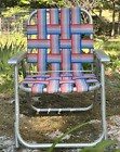 Vintage Kid Size Aluminum Webbed Folding Lawn Chair—Beach—Camping