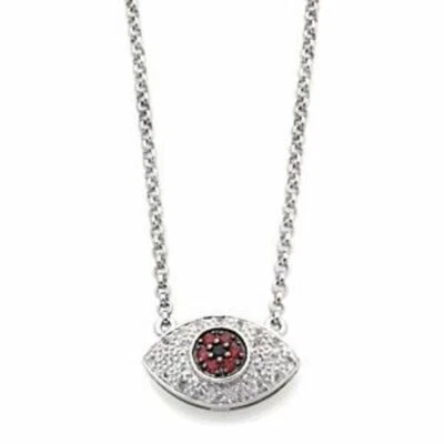 Rarities Carol Brodie .34ct Gemstone "Evil Eye" 16" Drop Necklace RET $215 NWT - Image 1 of 4