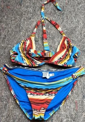 Traje de baño Becca by Rebecca Virtue para mujer 2 piezas bikini multicolor talla pequeña Foto 1 de 4