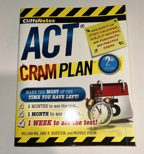 CliffsNotes ACT Cram Plan, 2nd Edition by Jane R. Burstein Etc. Study Book - Picture 1 of 3