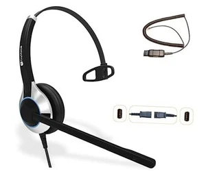 HD-500 Premium biurowy/call center zestaw słuchawkowy QD z pojedynczym uchem szumem (MONO) - Zdjęcie 1 z 8