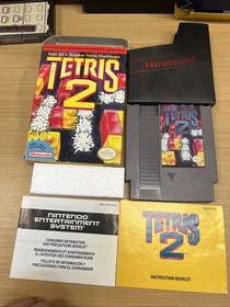 Tetris 2 NES Complete Manual Dust Case Game Box