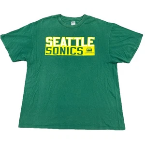 Y2K Hardwood Classics Majestic Seattle SuperSonics Shirt XL Green NBA - Picture 1 of 7