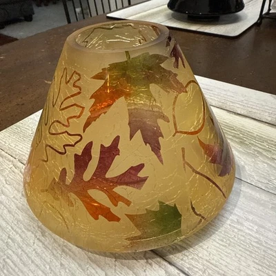 Tapa de sombra de vela Yankee hoja esmerilada otoño otoño con caja Foto 1 de 4