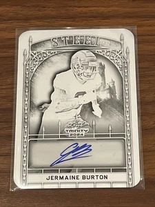 2024 Leaf Trinity Jermaine Burton #S-JB2 Steel Printing Plate Auto 1/1 Bengals - Picture 1 of 2