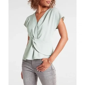 Express Twist Front Kurzarm V-Ausschnitt Top S - Bild 1 von 3