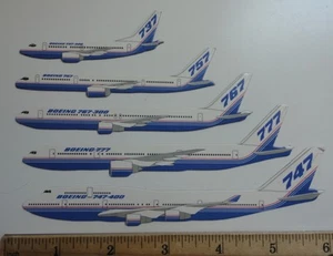 (5) Vintage Boeing 737 757 767 777 & 747 Flugzeug Kühlschrankmagnete - Bild 1 von 1