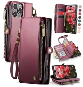 Compatible with iPhone 16 Pro Max Case Wallet with RFID Blocking Card Holder - Picture 1 of 7