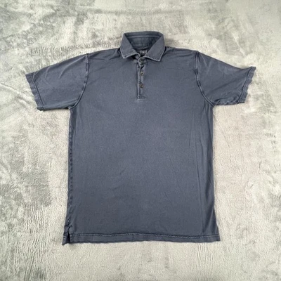 Fedeli Polo Shirt Mens L Blue Made in Italy 100% Cotton Short Sleeve Casual - Image 1 of 4