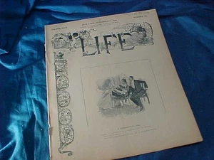 Dec 20 1894 Issue LIFE MAGAZINE Victorian Lifestyle-POLITICAL -ILLUSTRATED etc - Picture 1 of 2