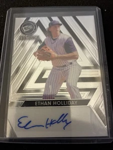 2024 Leaf Press Pass Premium Baseball ETHAN HOLLIDAY Auto Base Silver 112/199 - Picture 1 of 2