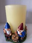 Yankee Candle gnomes Large pillar candle holder, Trinket Dish