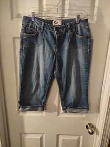 So Capri Jeans Size 9 Blue Cropped - Picture 1 of 8