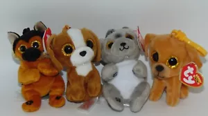4er Set verschiedene Ty Beanie Boos & Bellies ACE-TALA-WILFRED-ZuZu Schlüsselclip Größe - Bild 1 von 1