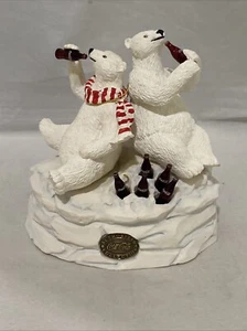Figura musical Coca-Cola Polar Bear & Friends cuerda 1994 artículo 23001 caja - Imagen 1 de 6