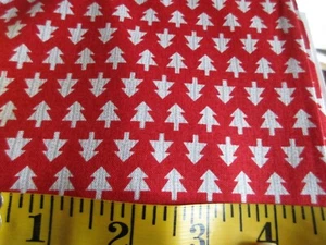 1 Yard New Cotton Fabric Cozy Critters Gray Trees on Red Wilmington Prints - Picture 1 of 3