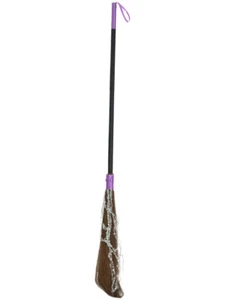 Straight Witch Broom With Silver Tinsel Costume Accessory - Picture 1 of 1