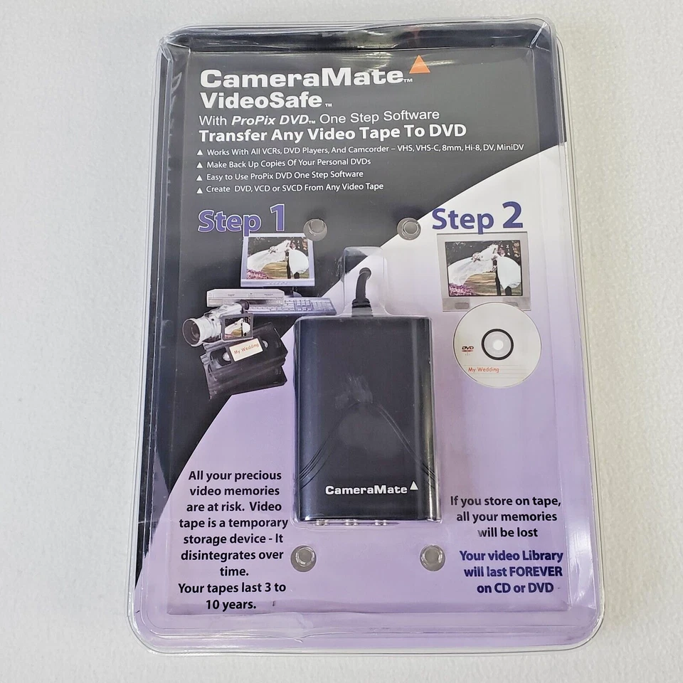 CameraMate Videosafe Cm-53000 Transfer Video Tape to DVD Win2000 XP