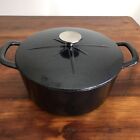 Cook's Essentials Sparkle Enamel Cast-Iron 5-qt Dutch Oven Trivet Black MCM Pot