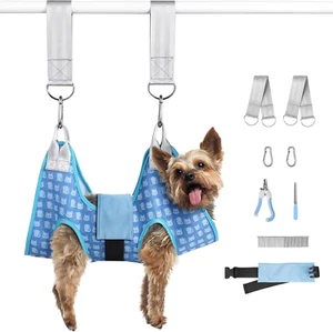 Dog Grooming Hammock Harness, Pet Grooming Hammock for Cats & Dogs, Dog Sling fo - Picture 1 of 7