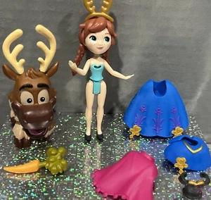 Disney Princess Little Kingdom Best Friends Set Doll Frozen Anna & Sven Reindeer - Picture 1 of 11