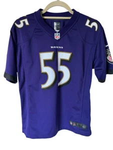 Kids TERRELL SUGGS Baltimore Ravens Authentic Nike Purple YOUTH Jersey - Large - Picture 1 of 5