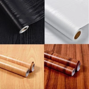 32ft Wood Grain Wallpaper Self Adhesive Furniture Vinyl Wrap Film Kitchen Decor - Picture 1 of 54