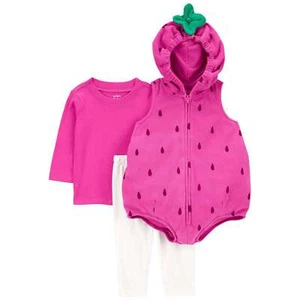 Carter's Baby Strawberry Halloween Costume 3 6 9 12 18 24 M Month Tights Fruit - Picture 1 of 6