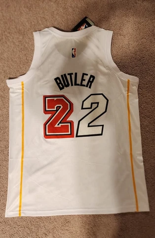 Miami Heat City Edition Swingman Jersey 22 White Jimmy Butler Men 50 Cover