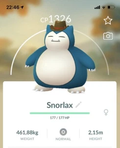 Snorlax Cowboymütze Kappe Event Go Fest Kostüm Pokemon Trade Go Pokémon nicht glänzend - Bild 1 von 1