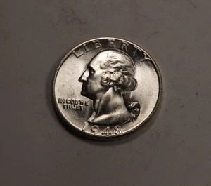 Cuarto de dólar Washington 1948 * gema BU++ * 90 % plata * XQ372 - Imagen 1 de 2