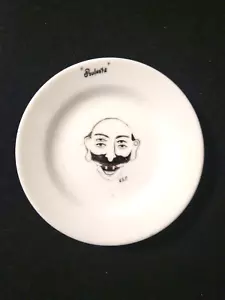"Rara piastra in ceramica arte popolare nocciola firmata a mano ""Occhi sorridenti" - Foto 1 di 3