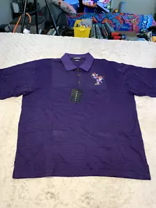 VTG aureus golf polo shirt men XXL 2XL egyptian cotton embroidered purple NWT - Picture 1 of 10
