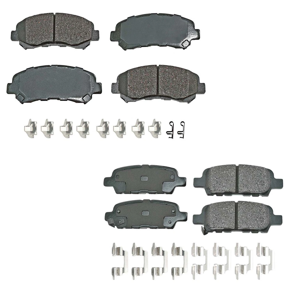 Akebono ProACT Front & Rear Ceramic Brake Pads Kit for Nissan Rogue Select Rogue - Image 1 of 1
