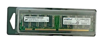 Crucial 256MB 32Mx64 Dimm SDRAM Synch CL2 133MHz Memory Card CT32M64S4D7E PC133U - Image 1 of 2