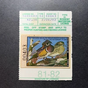 WTDstamps - TENNESSEE 1981 - State Duck Stamp - Mint OG NH **RESIDENT** - - Picture 1 of 2