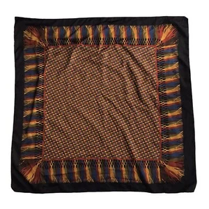 "Bufanda sin marca 34"" cuadrada poliéster hecha en Italia estampado de múltiples bordes" - Imagen 1 de 6