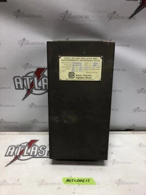 BASLER SR4A1B07B3E STATIC VOLTAGE REGULATOR AND ELECTROMAGNETIC INTERFERENCE FIL - Image 1 of 2