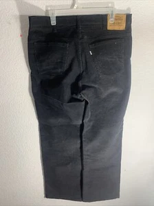 Levi's 517-1558 Corduroy Black Pants Straight Leg Bootcut Mens 38x32 White Tag - Picture 1 of 8