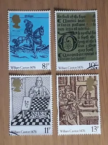 Complete GB used stamp set: 1976 British Printing 500th Anniversary - Picture 1 of 1