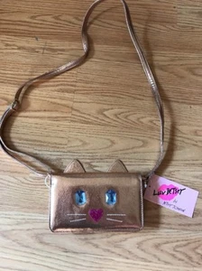 Bandolera LUV BETSEY JOHNSON ROSA GOLD CAT "Cartera en una cuerda" LBONTOWN nueva con etiquetas - Imagen 1 de 3